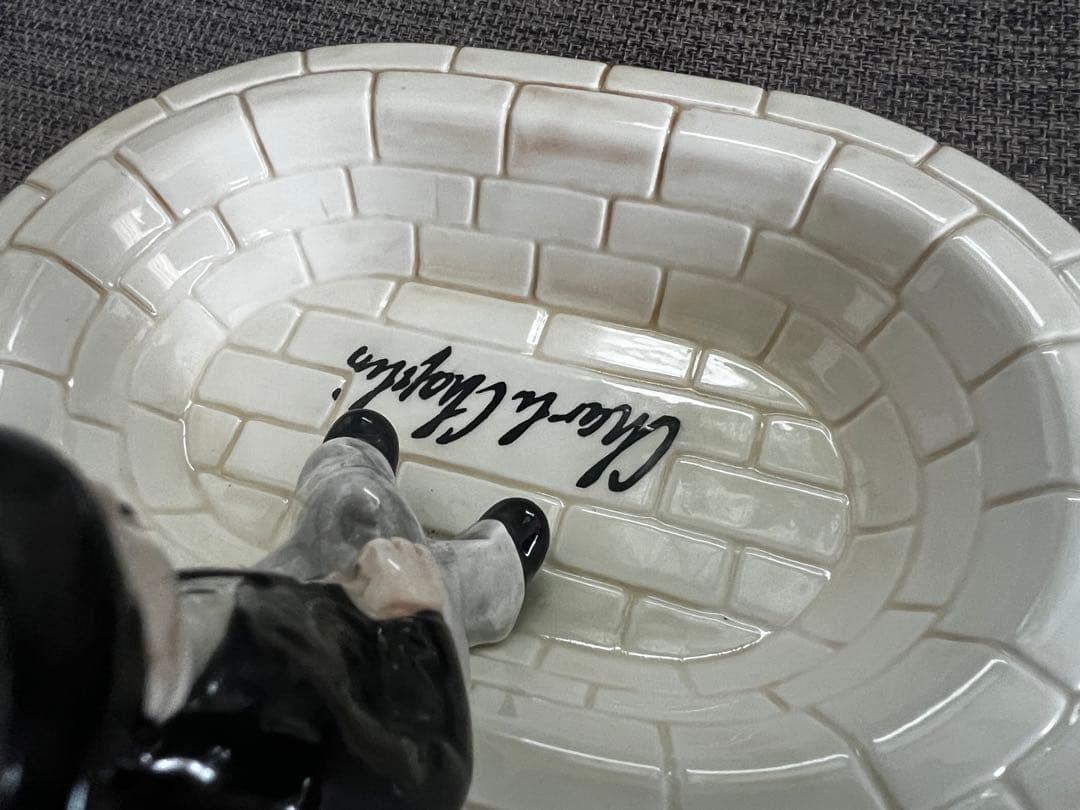 【希少】陶器製 チャールズ・チャップリン 小物置き 灰皿