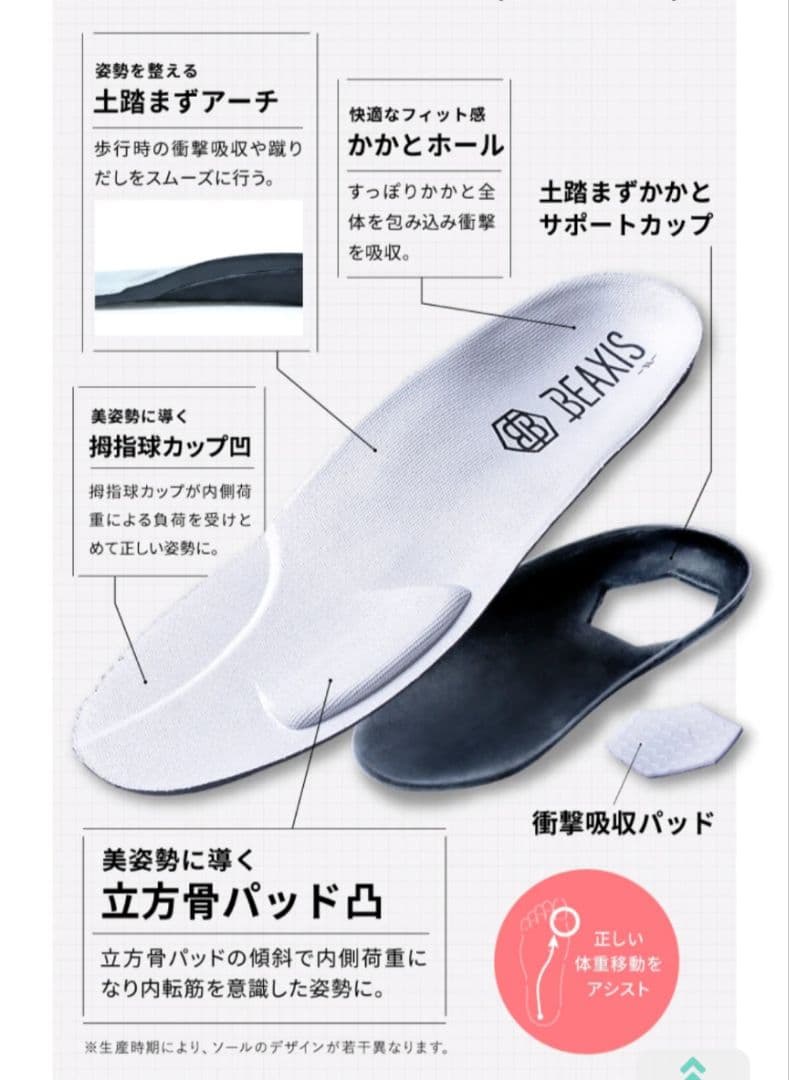 バランスコアスニーカー2.5 BEAXIS (ビーアクシス) ベージュ XS