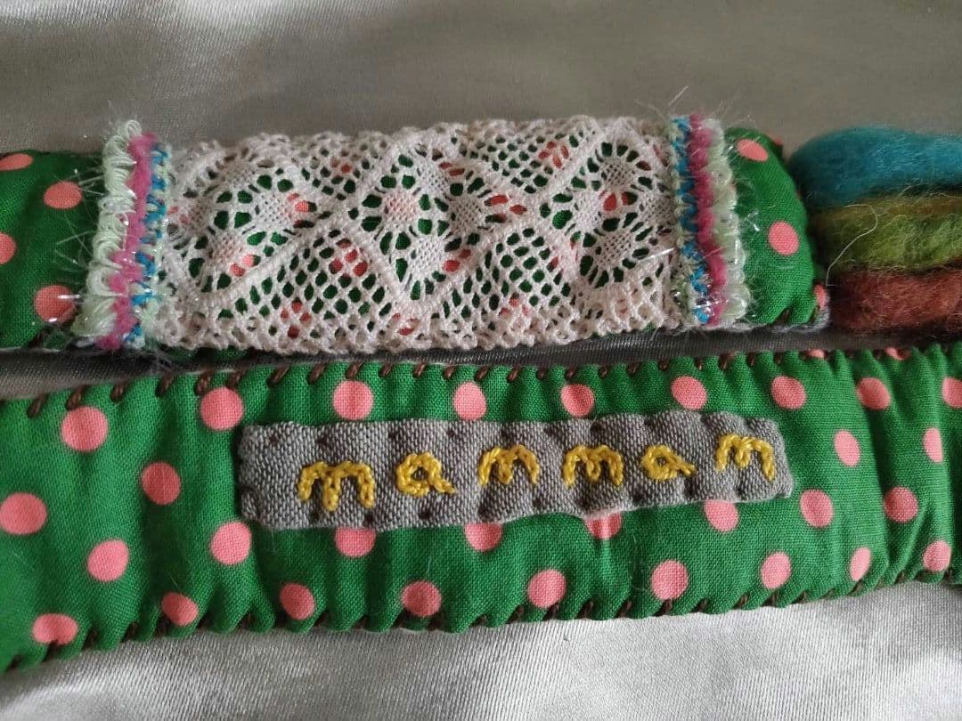 作家作品オーダーメイド ベルト パッチワーク 猫柄