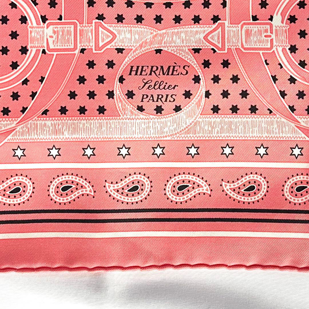 【美品】HERMES エルメス バンダナ カレ55 エプロンドール