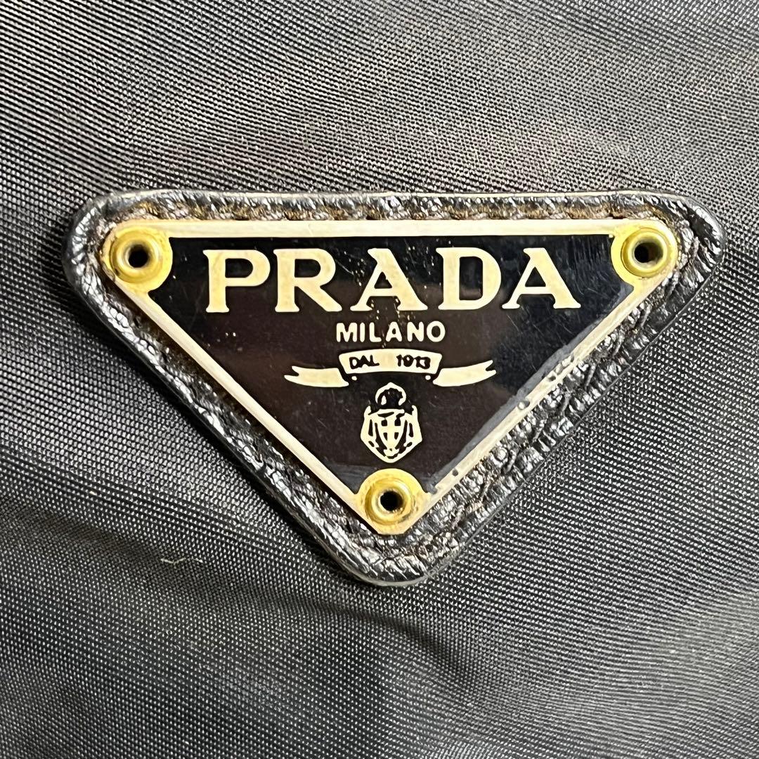 超希少✨ PRADA メッセンジャーバッグ 三角ロゴ 黒 ナイロン レザー