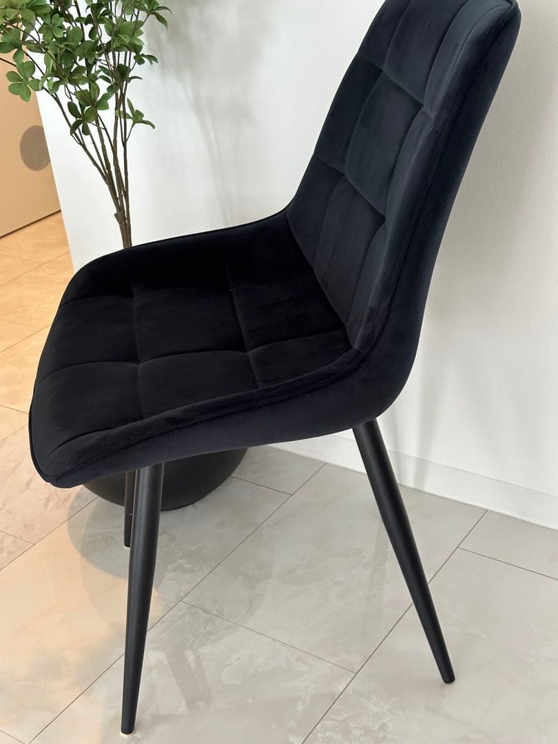 ベロア黒光沢チェア一人ソファーダイニングリプロダクトKartellカルテル