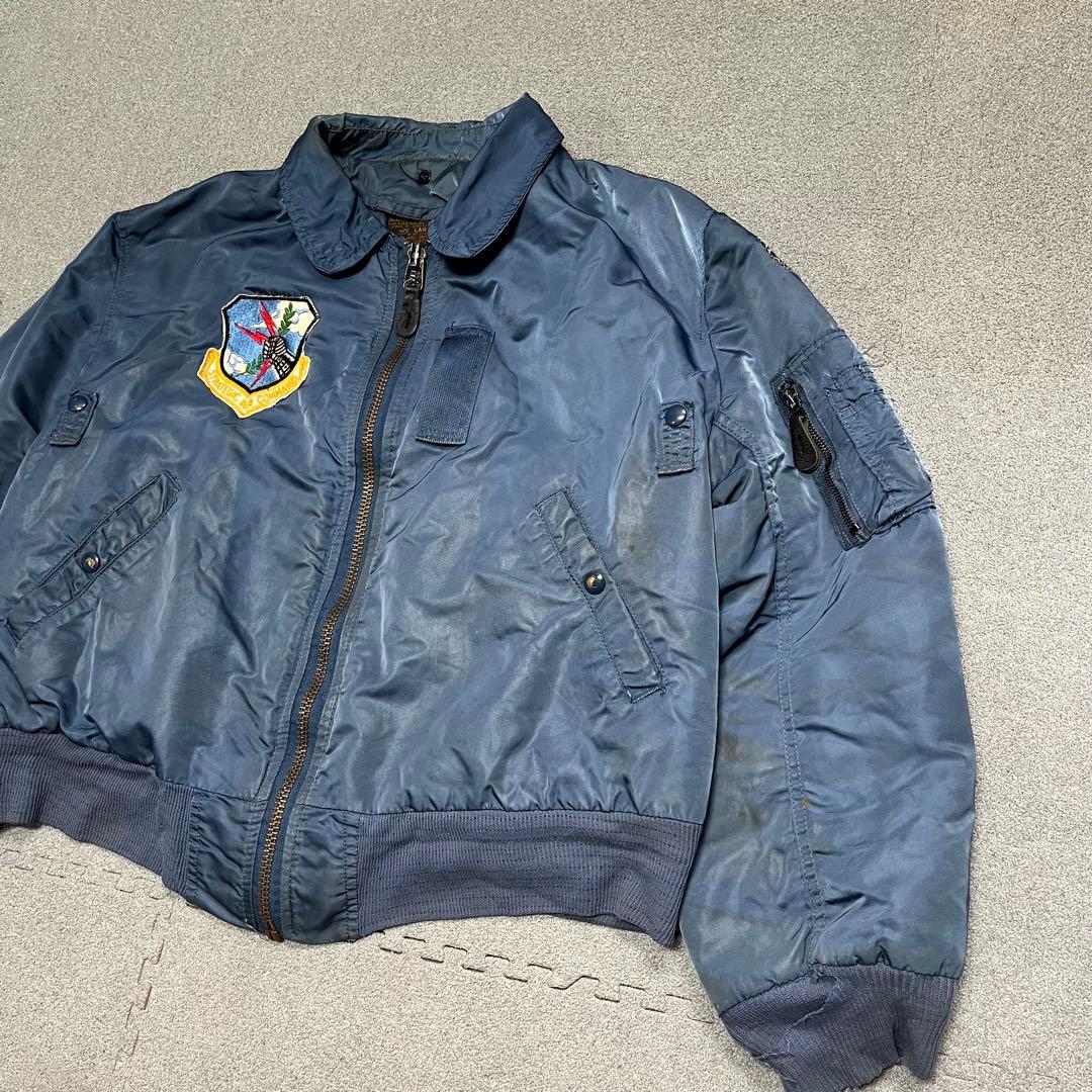 1100 ALPHA B-15D USA製 L SACパッチ 焼け味アリ