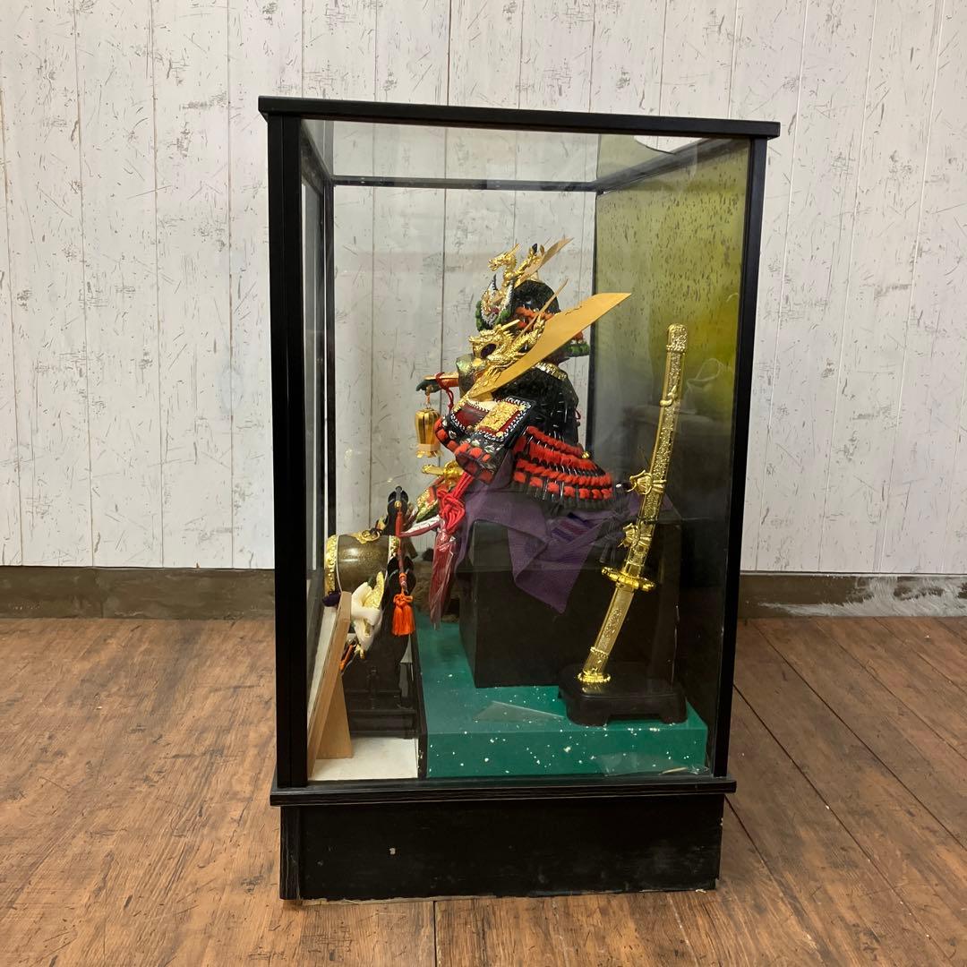 B-1峰月作 五月人形 子供大将飾 武士の鎧付 オルゴール付ヴィンテージ季節物