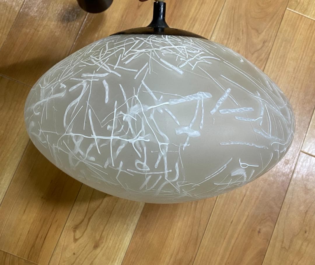 ヴィンテージ　ランプシェード　手吹ガラス
