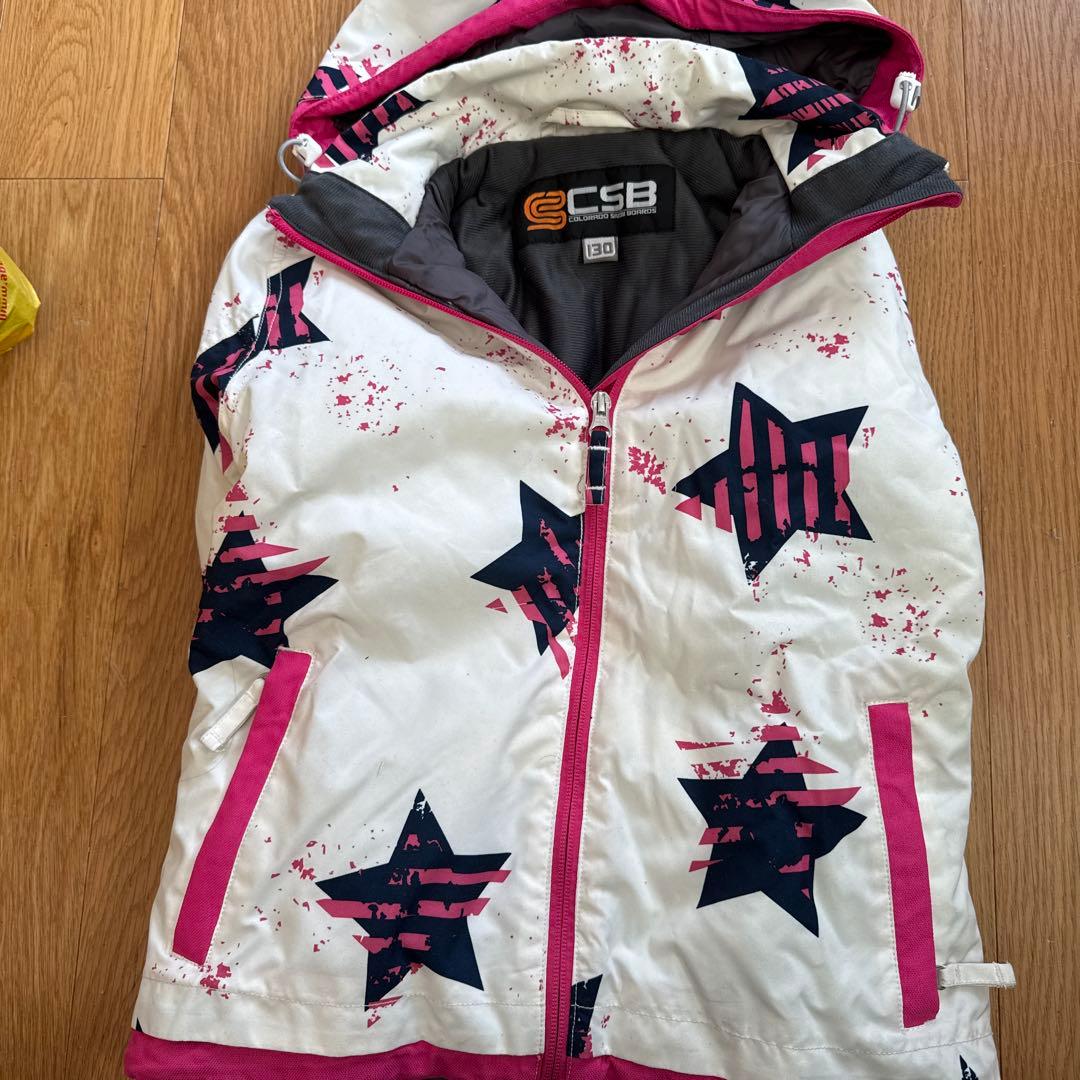 調節可130スキーウェア 星柄CSBほか、IGNIOインナーやスキー靴下2足