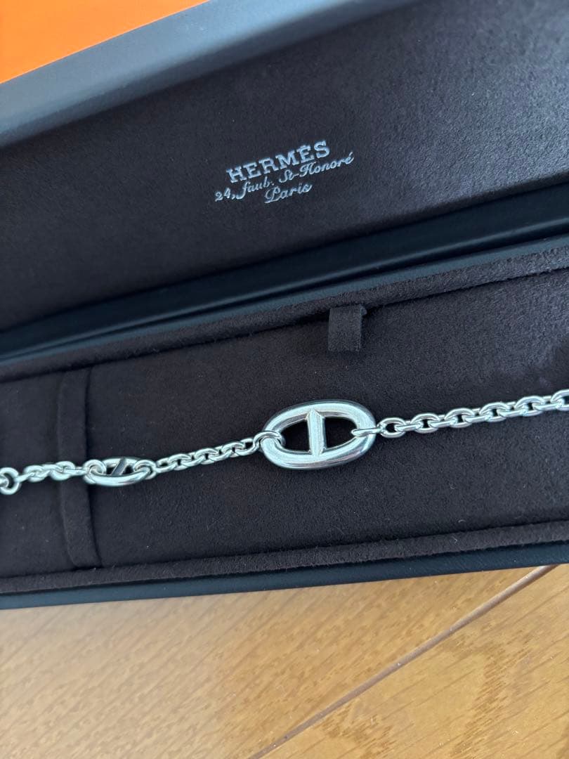 HERMES シルバー ブレスレット ファランドール LG エルメス