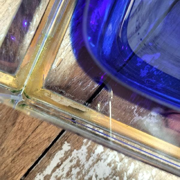 イタリア ヴィンテージ 作家物 サイン ムラーノ ガラス ベネチアングラス灰皿