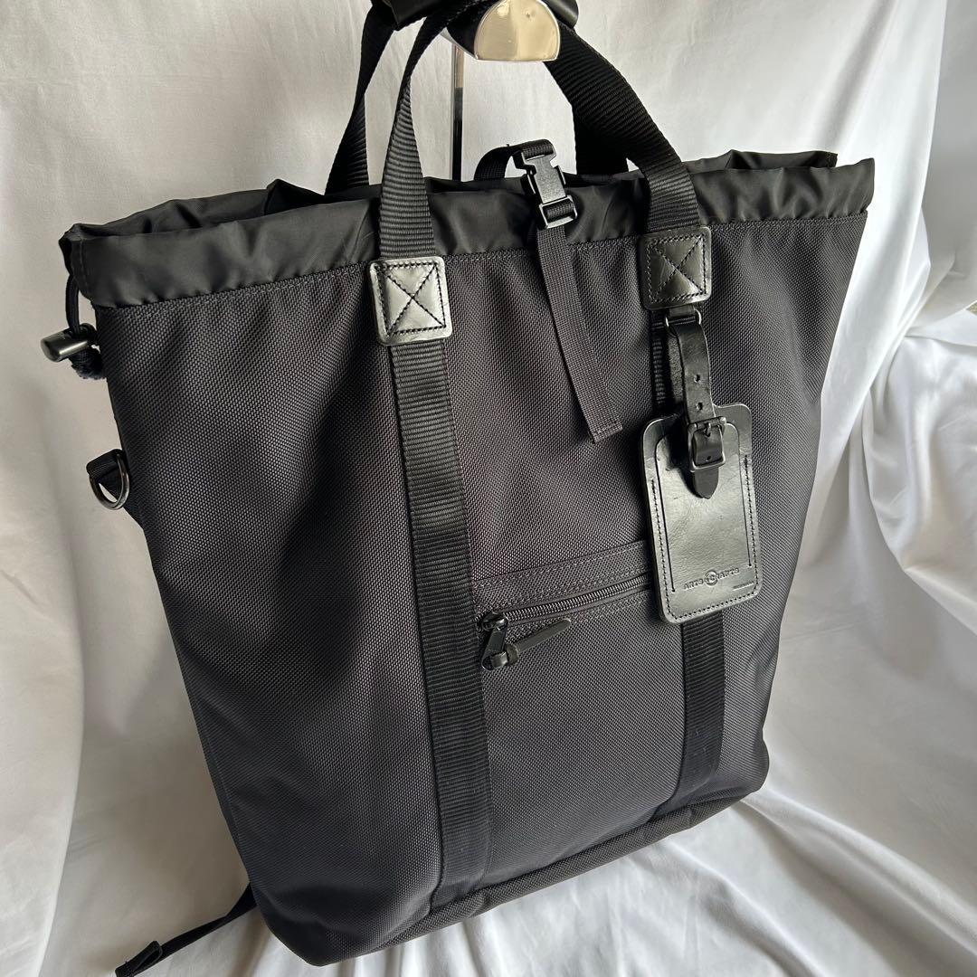 【美品】アーツアンドクラフツ ダブルシックスナイロン 3way トートバッグ　黒