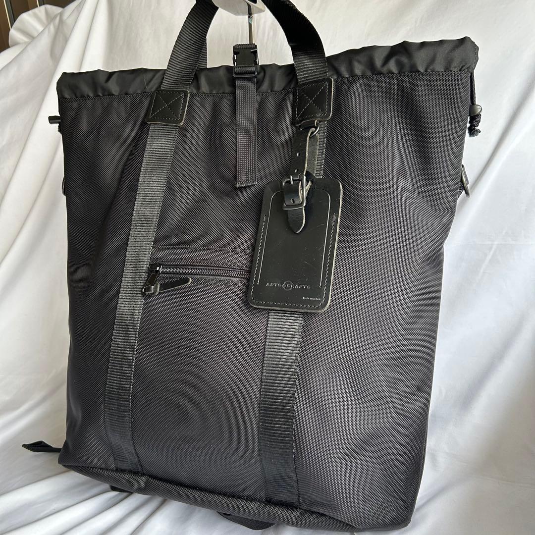【美品】アーツアンドクラフツ ダブルシックスナイロン 3way トートバッグ　黒
