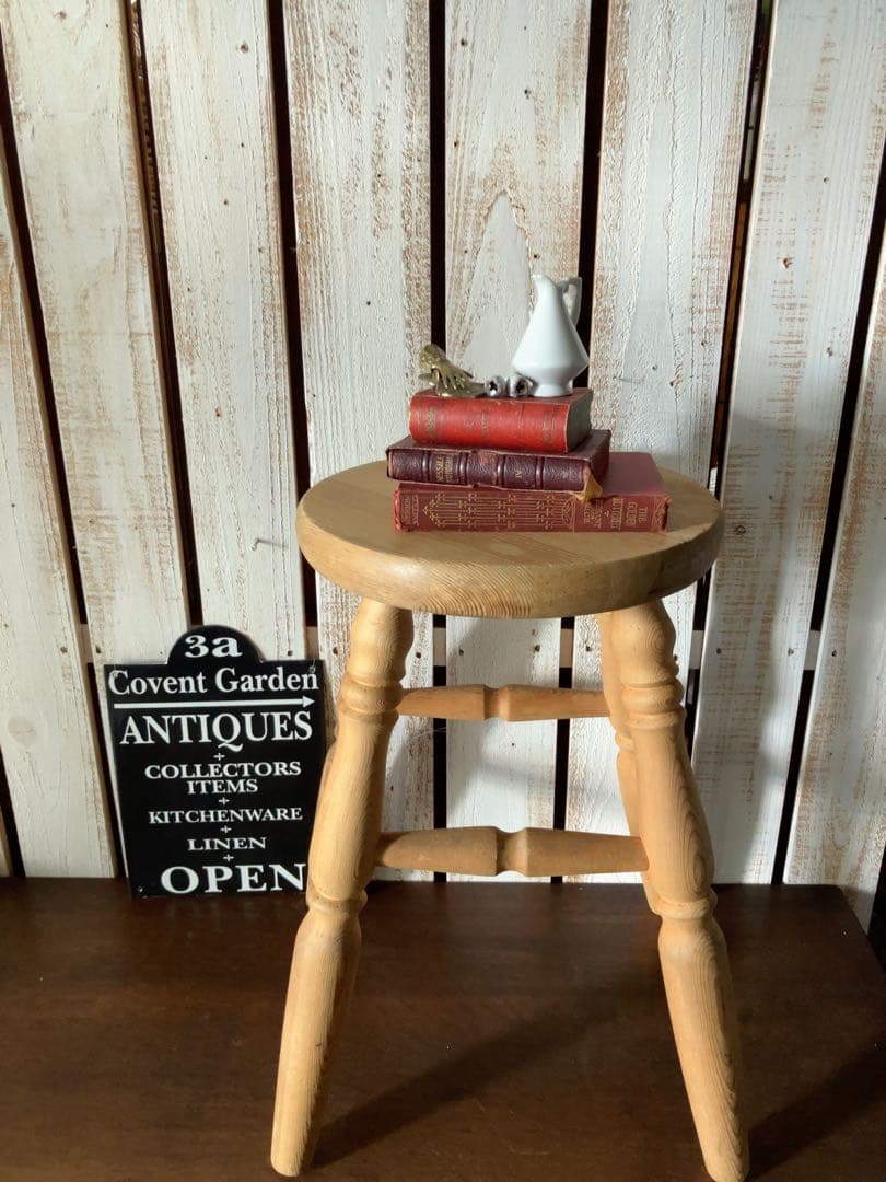 ヴィンテージ　フランス　蚤の市　ナチュラル　スツール