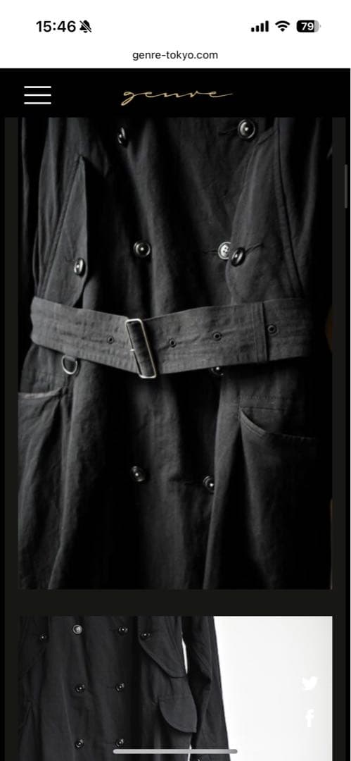 美品KLASICA GRANADO MOTORCYCLE TRENCH COAT