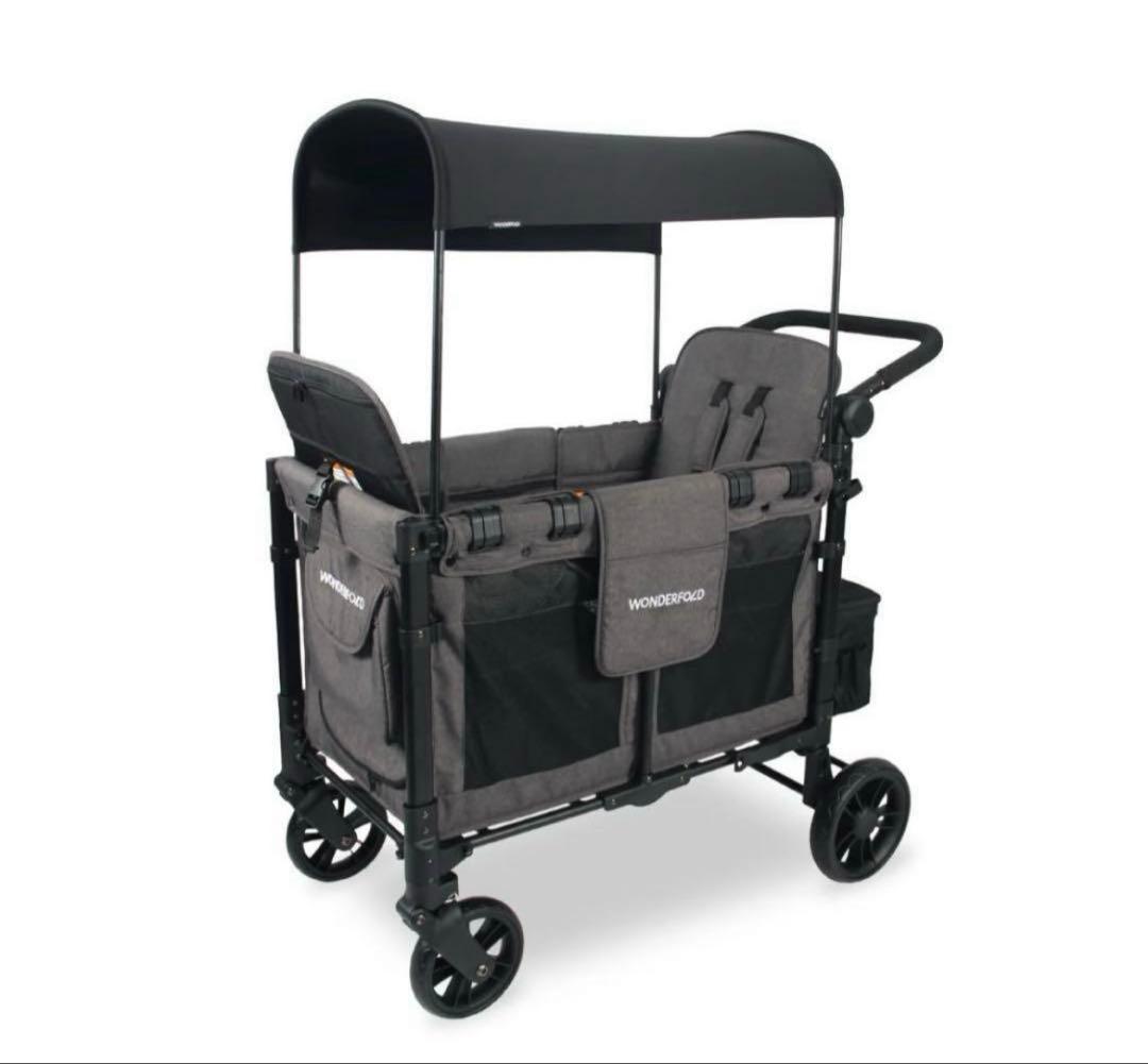 WONDERFOLD グレー 4人乗りベビーカー