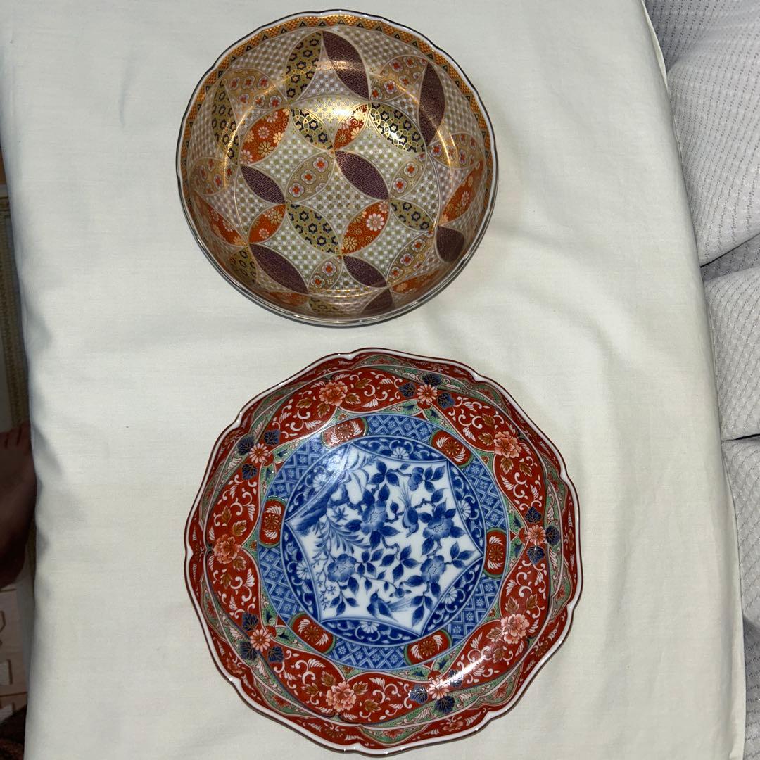 ★庫山窯　お皿　2種　深鉢　盛皿　★青藍窯　金彩　ボウル　5個　おまとめ