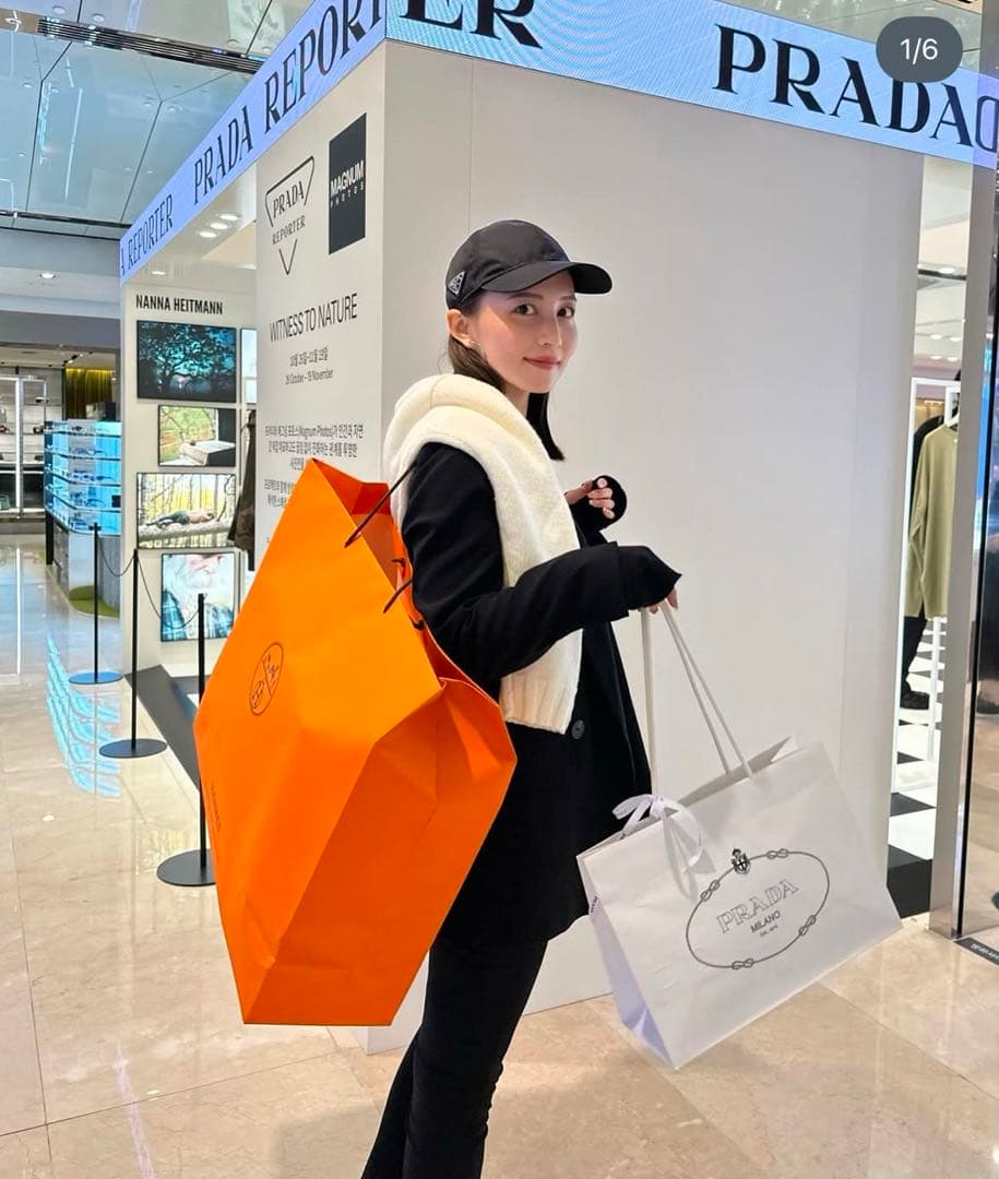 プラダ　ナイロン　キャップ　レディース　S 機内コーデ