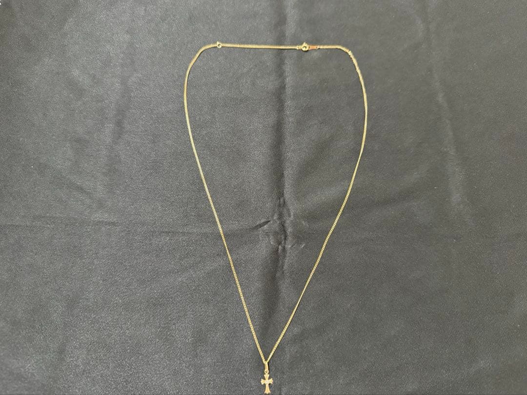 【本物/正規品】18金/K18/喜平 ネックレス/50cm 天然ダイア付きクロス