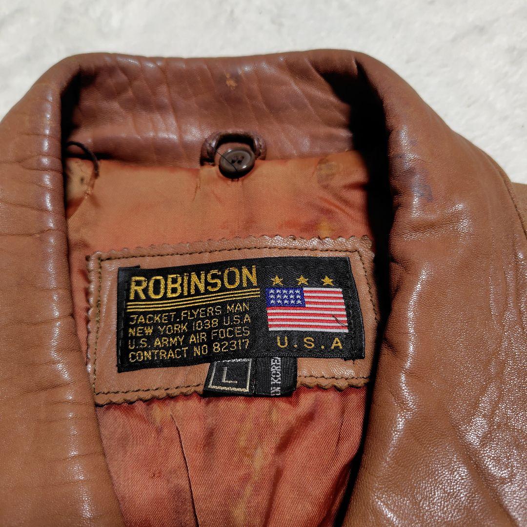 ROBINSON レザー フライトジャケット G-1 シープスキン 羊革 XL