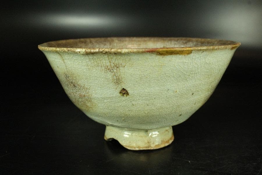 古美術 李朝 高麗 青磁 茶碗(K-A639)