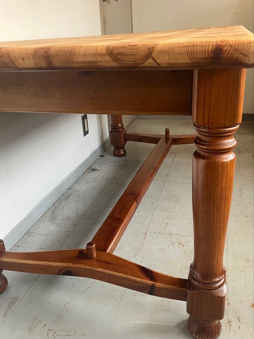 オールドパイン無垢材　イギリスアンティークダイニングテーブル　ヴィクトリアン