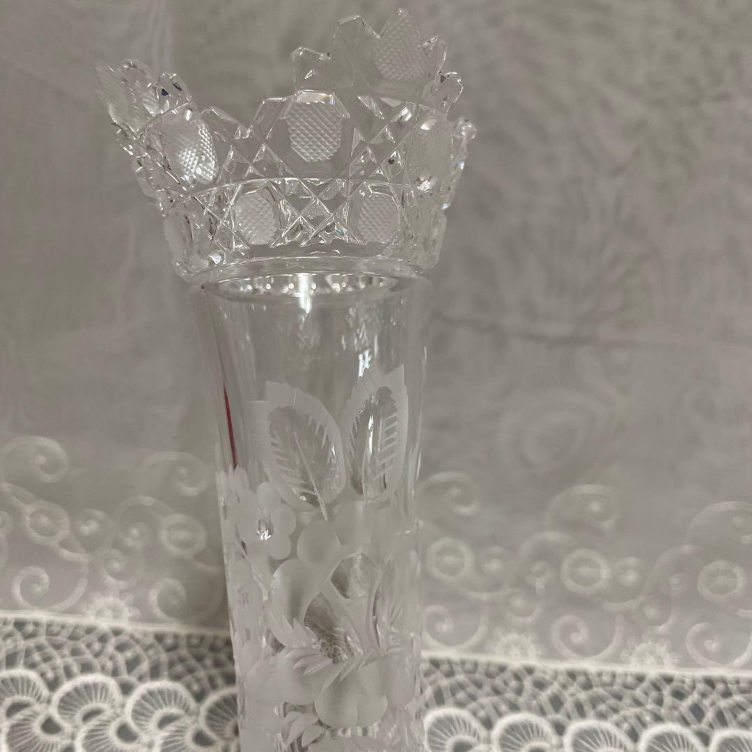 Meissen crystal 一輪挿し　花瓶　クリスタルガラス　未使用