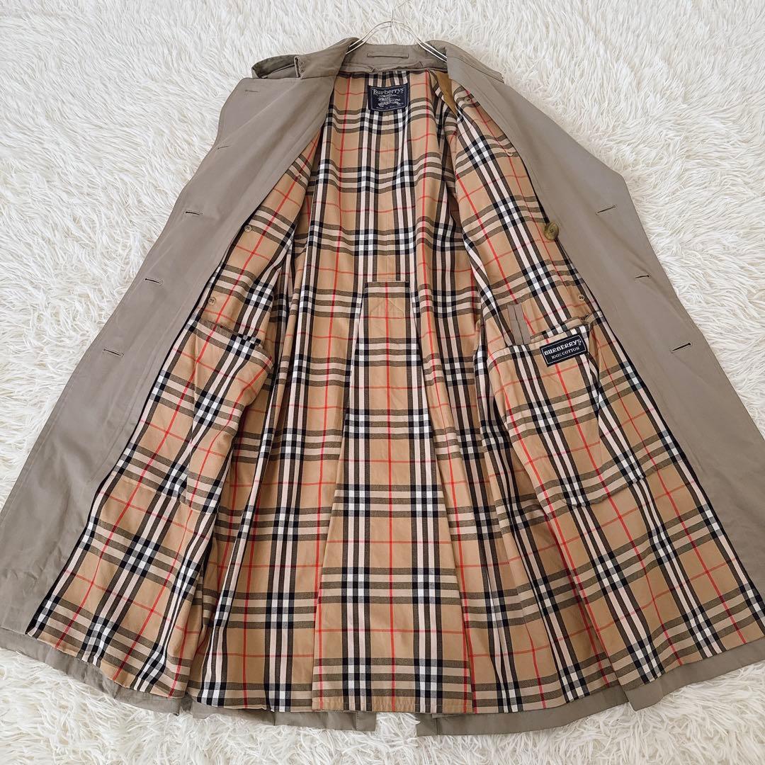 着丈114✨英国製 90’s バーバリートレンチコート キャメル混ライナー XL