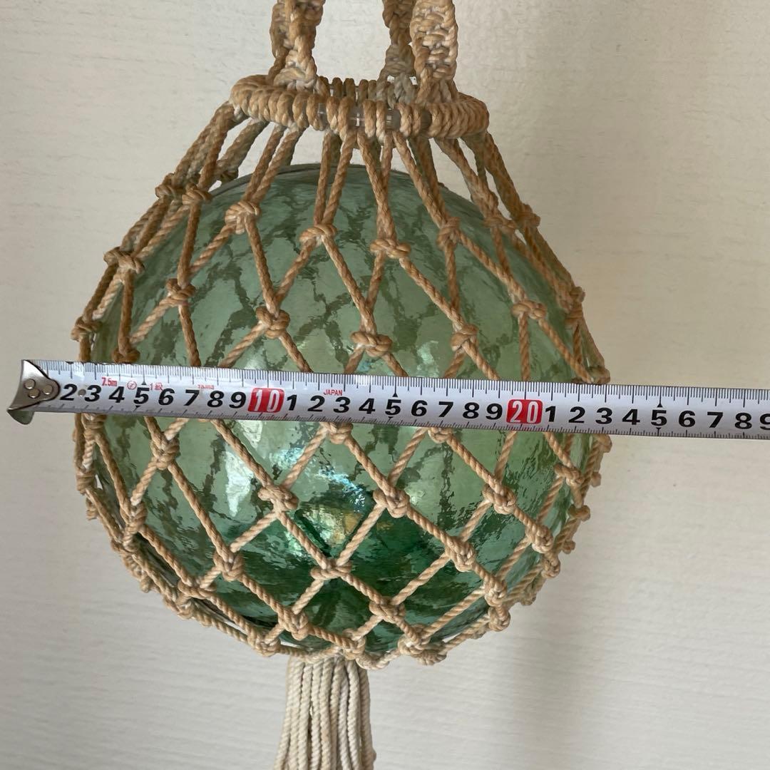 ガラス 浮き玉 浮き球 網付き　漁具