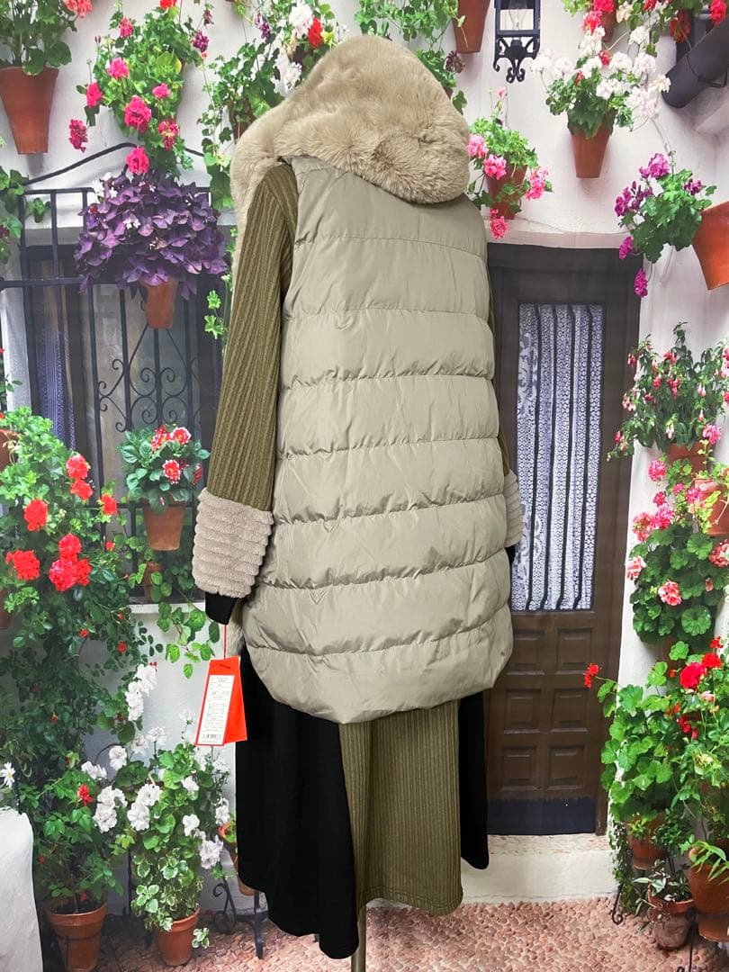 233新品koibitomisaki　エコファーたっぷり♪ダウン切り替えベスト