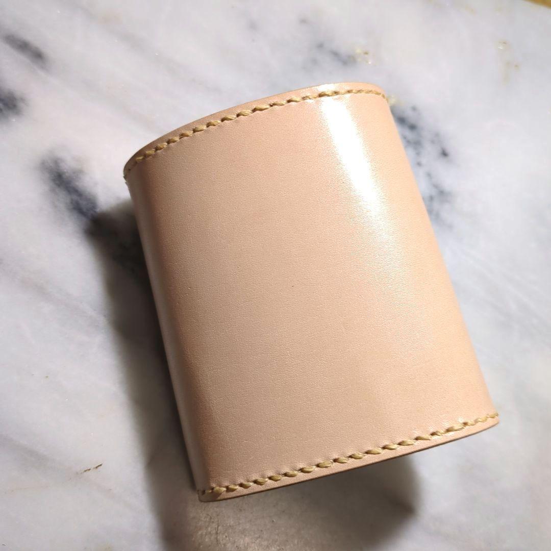 姫路ヌメ革 ミニ財布 ハンドメイド 小さい財布 2つ折り財布 コンチョ 本革