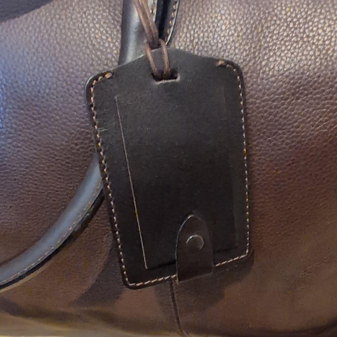 【美品】BALLY バリー ダークブラウン ボストンバッグ 2WAY シボ革