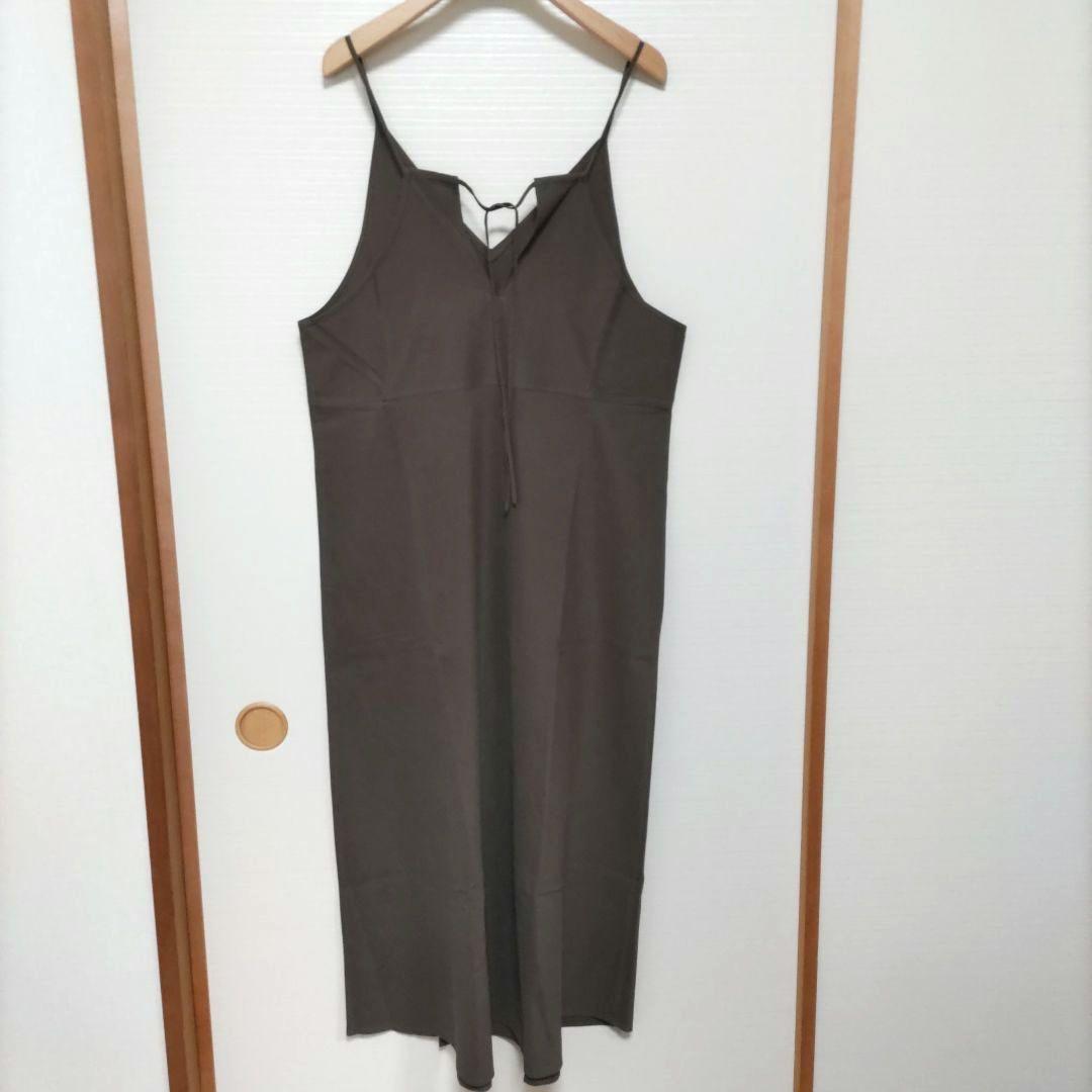 ドレスハーセルフ　サロペット/シルクコットン　未使用　ブラウン
