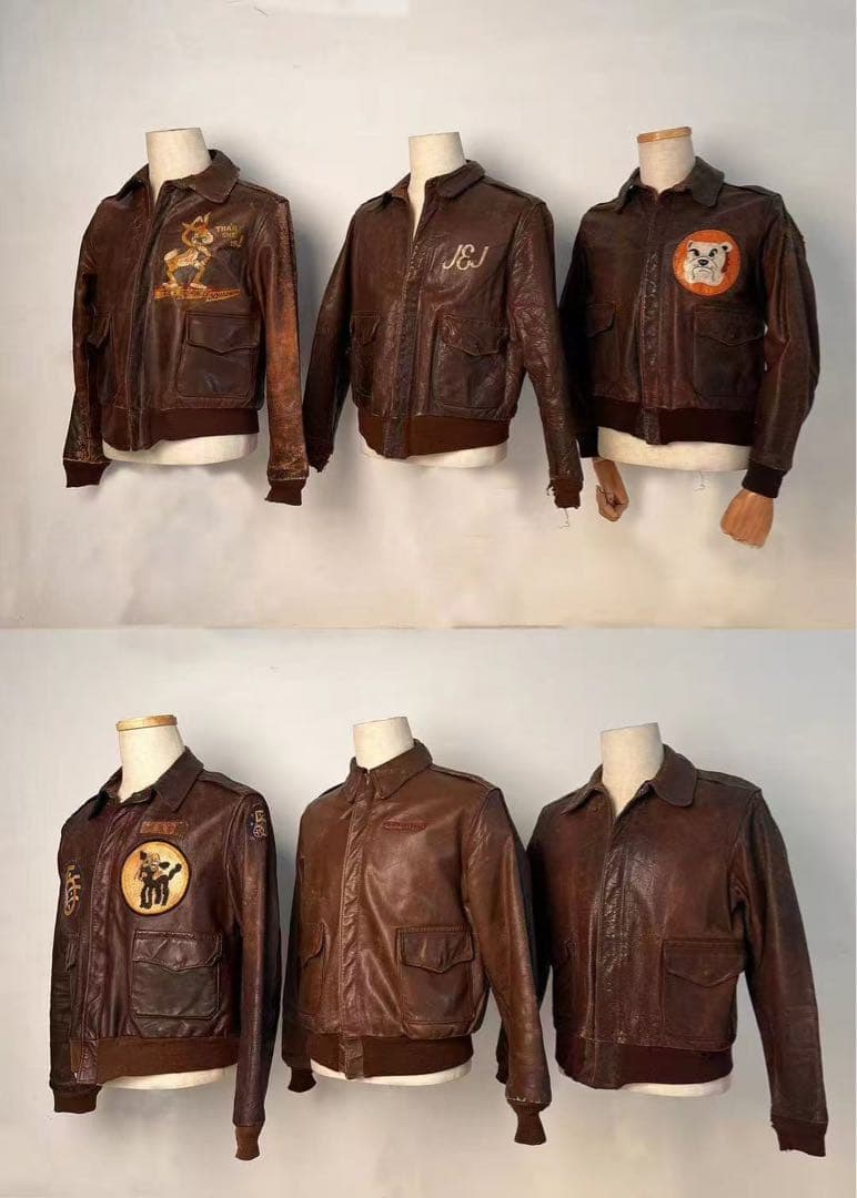 在庫処分　赤リブ　A−2 フライトジャケット　牛革 レザージャケット3XL（46