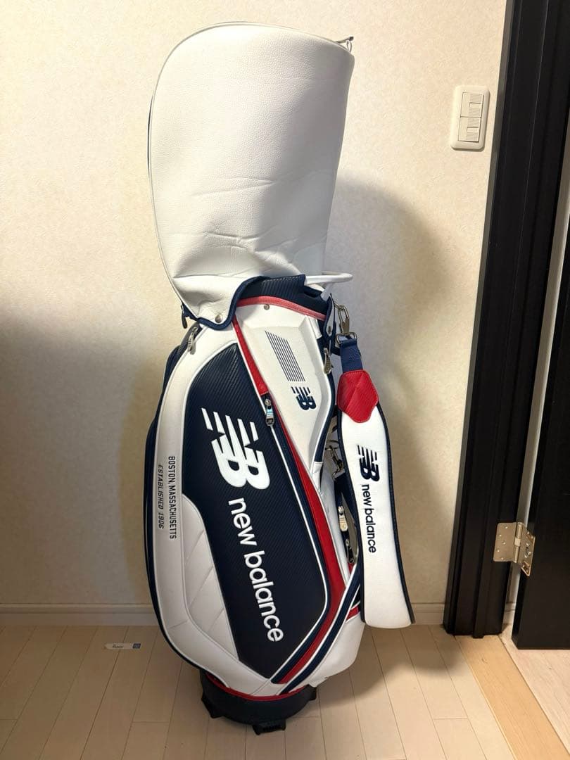new balance キャディバッグ ホワイト/ネイビー/レッド