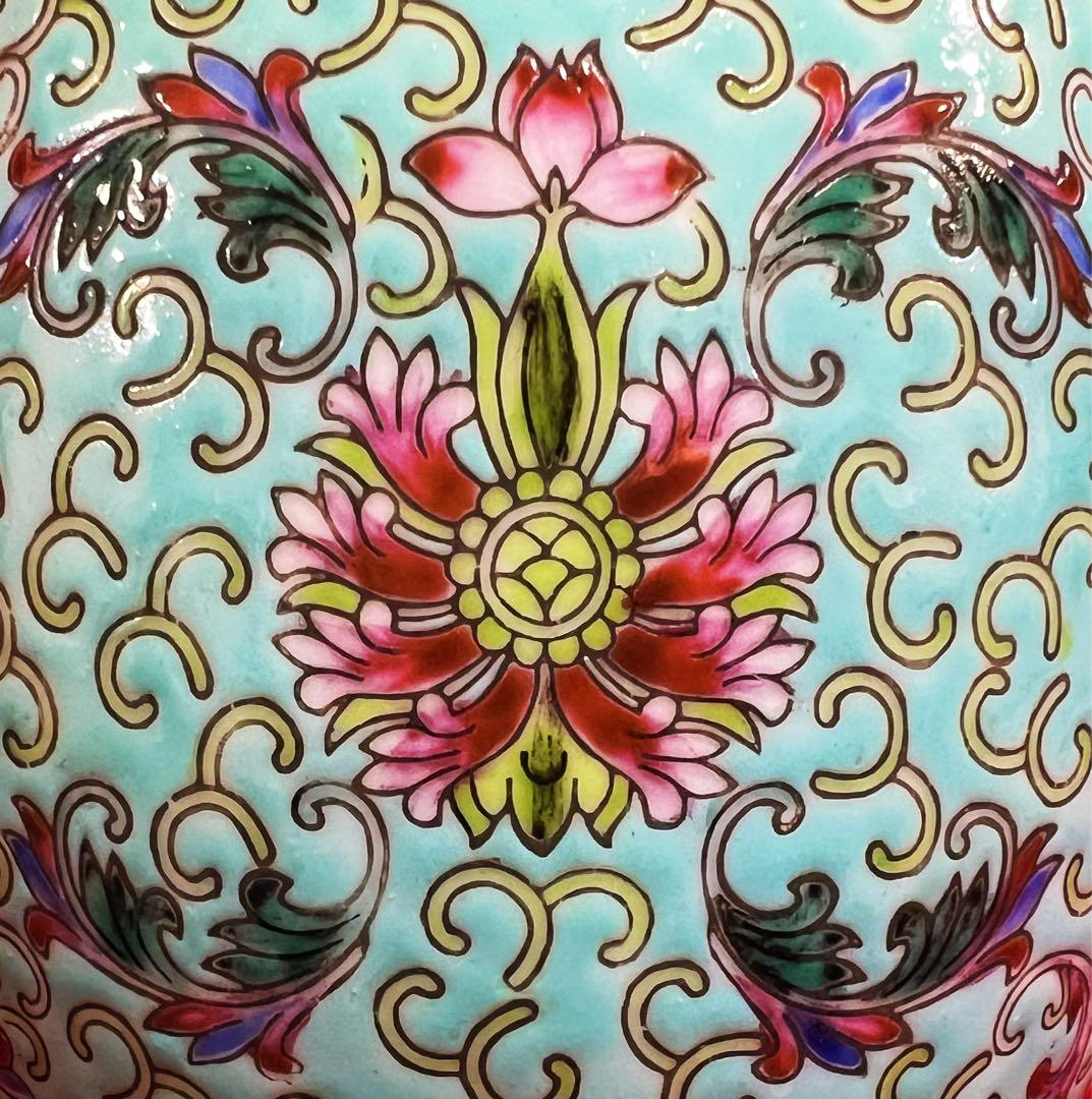 中国美術 粉彩福壽双全蝙蝠 壽 花柄 大茶壺 大急須 水注 中國景德鎮 茶道具