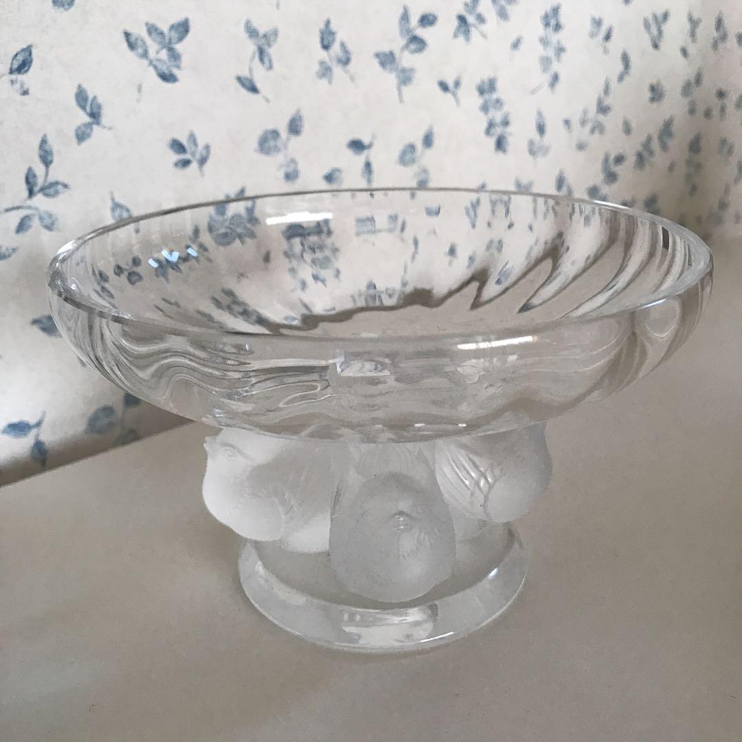 ✨未使用✨LALIQUE ラリック 小鳥のクリスタルボウル ノジャン コンポート