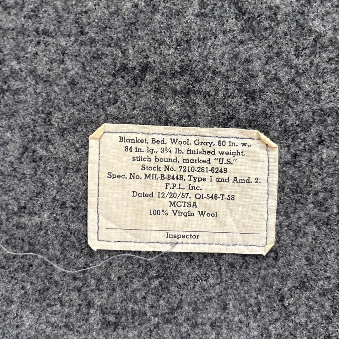 50s US ARMY ウールブランケット