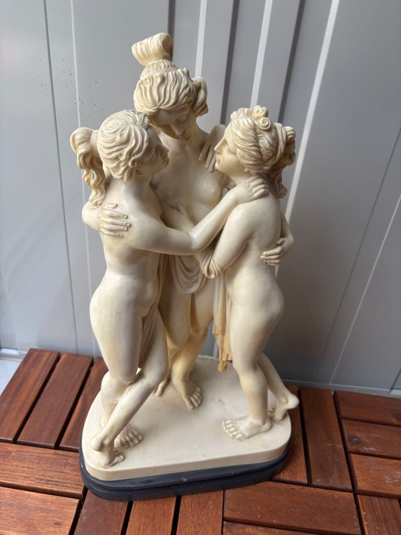【A SANTNI】ギリシャ神話 三美神像 裸婦像 西洋彫刻 ITALY