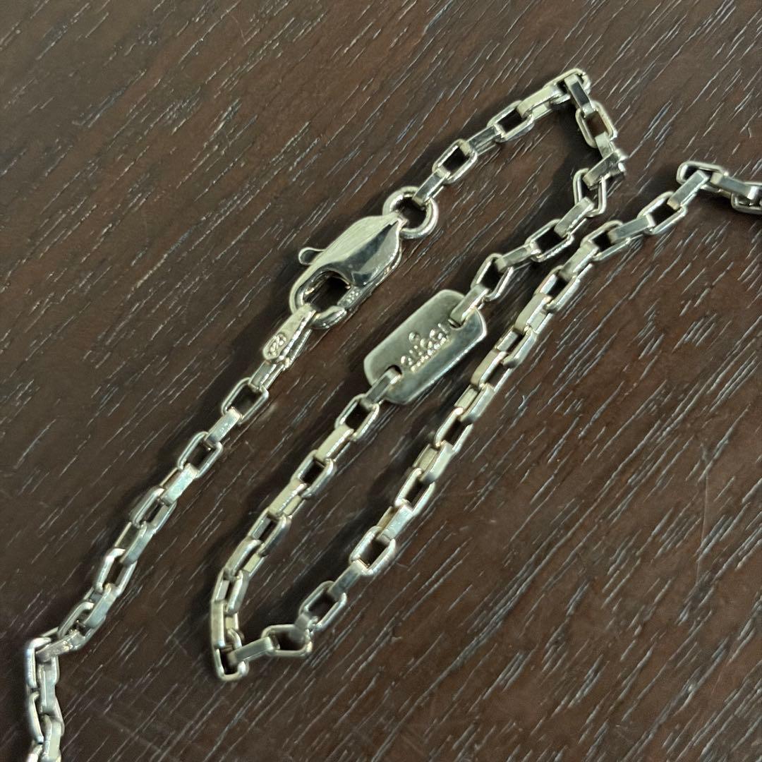 GUCCI グッチ　カットアウト Gロゴ　シルバーネックレス　925