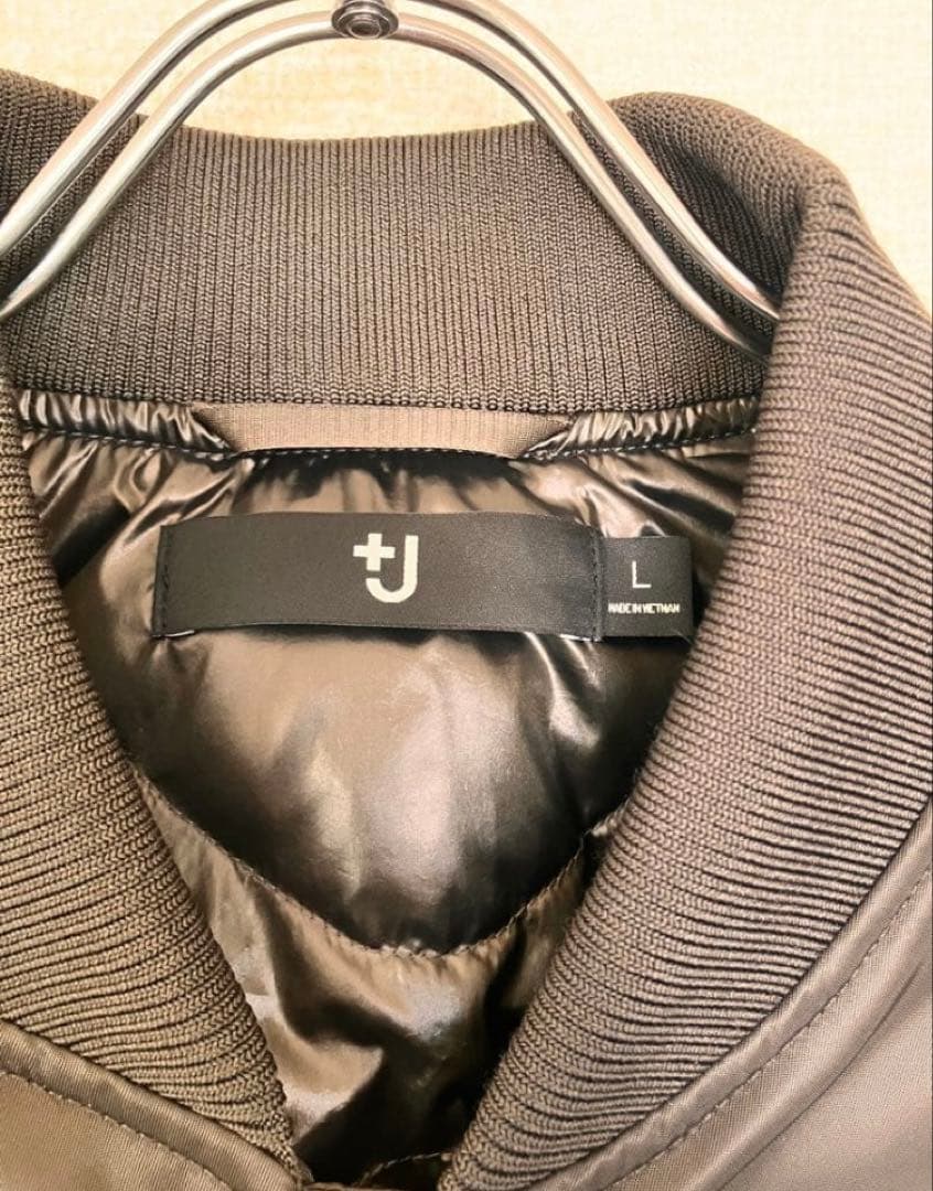 26年復刻品 UNIQLO+J ハイブリッドダウンオーバーサイズMA1 グレーL