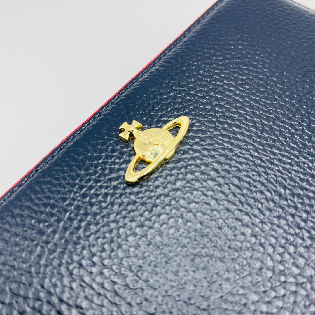 大特価 新品 長財布 Vivienne Westwood 人気 紺 青 赤定番
