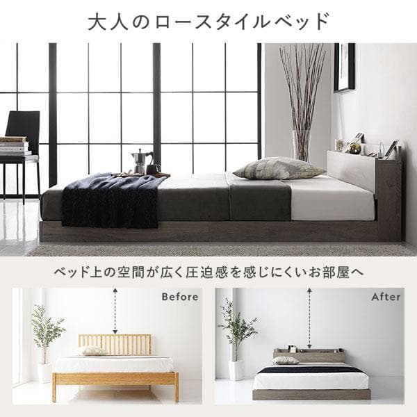 ベッド シングル ベッドフレームのみ ナチュラル 宮付 すのこベッド
