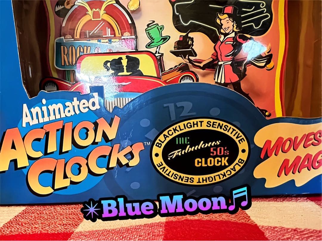 50‘s style clock♫壁掛け時計✴︎未使用品
