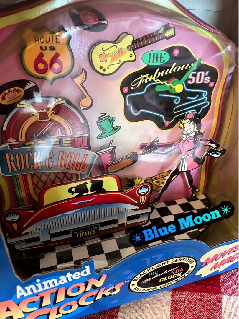 50‘s style clock♫壁掛け時計✴︎未使用品