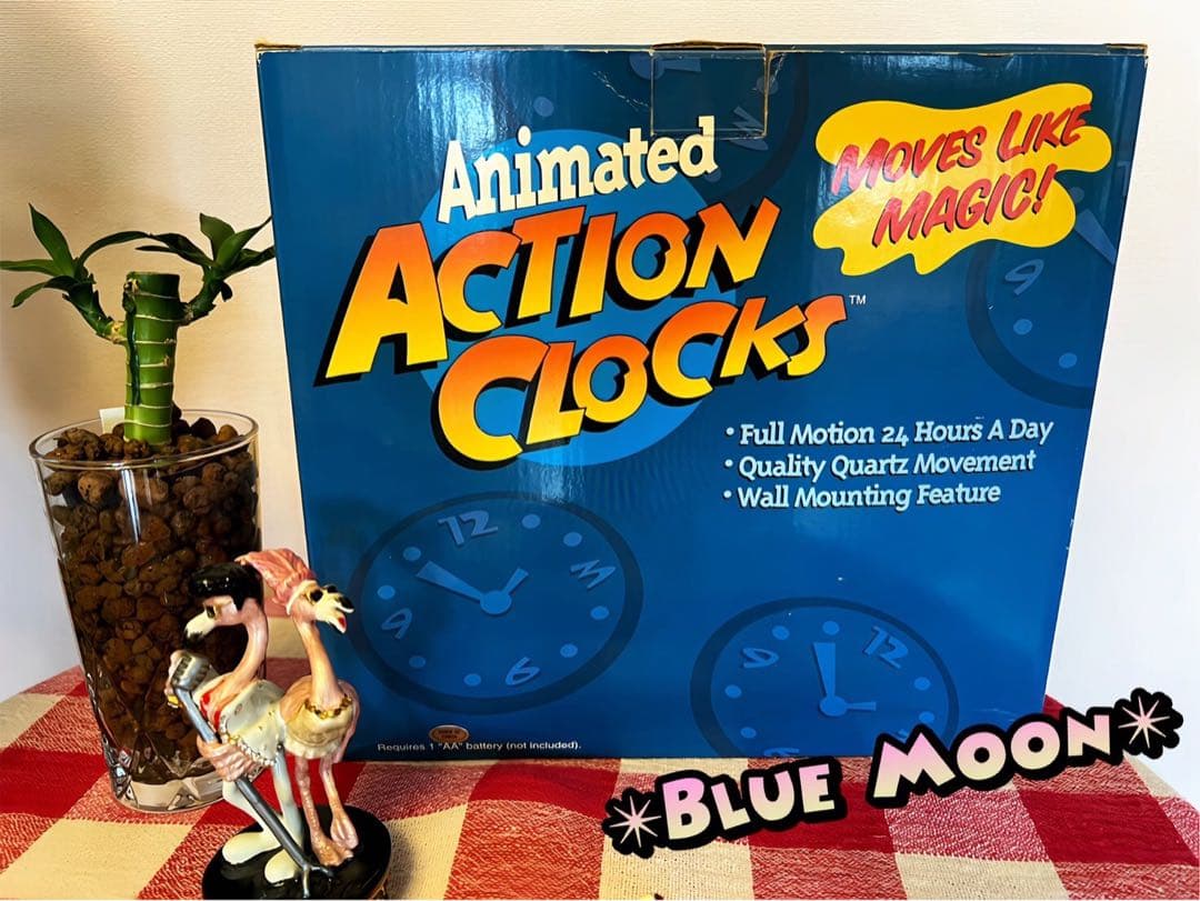 50‘s style clock♫壁掛け時計✴︎未使用品