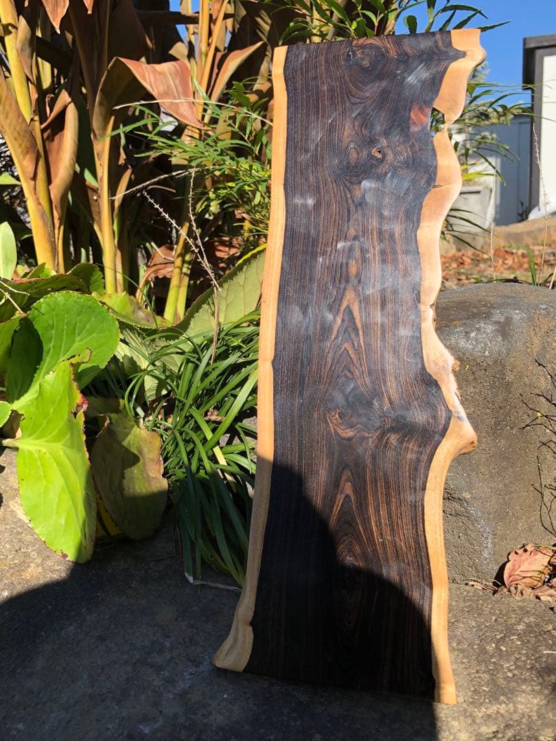 天然木　紫光檀　茶台　　花台　1.3kgインド産