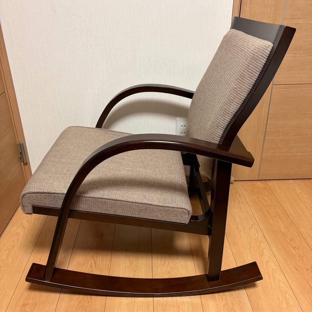 豊橋木工 トヨモク ゆうゆう座 ロッキングチェア ダークブラウン
