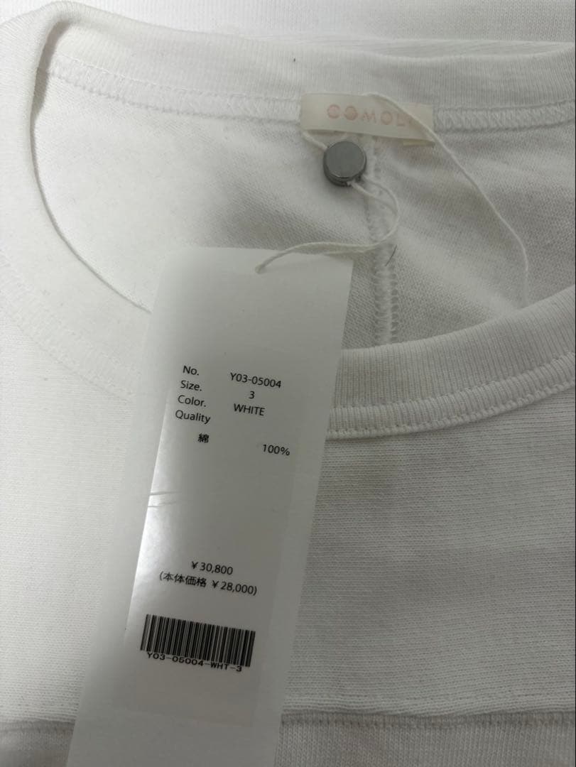 COMOLI 23AW フットボールT ホワイト