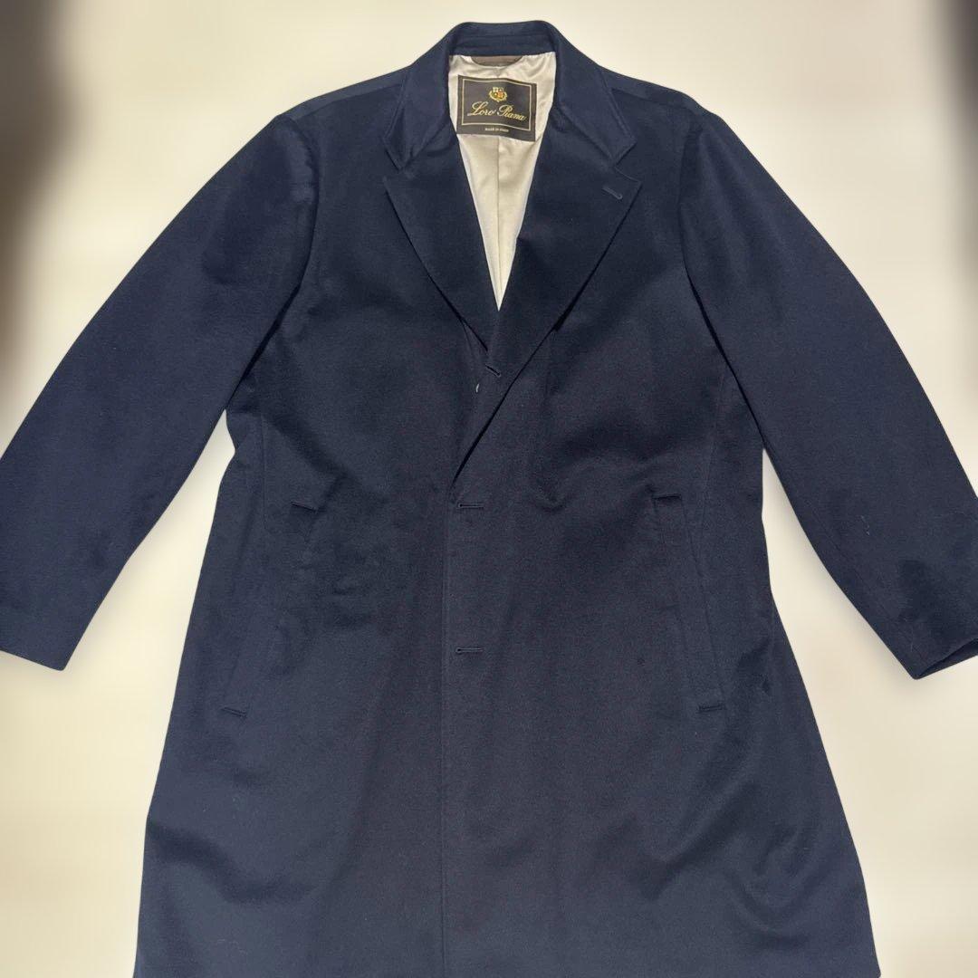 Loro Piana ステンカラーコート ネイビー