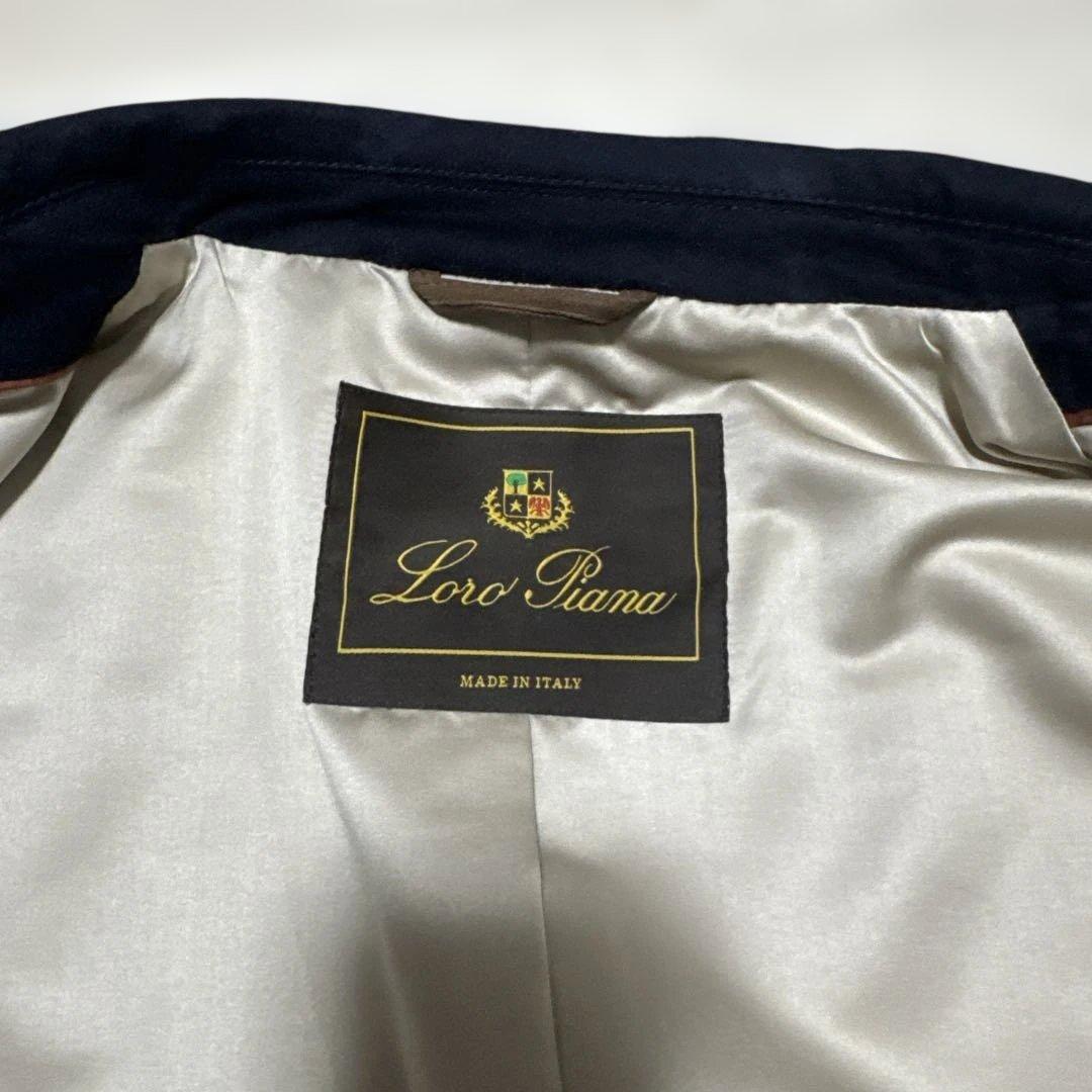 Loro Piana ステンカラーコート ネイビー