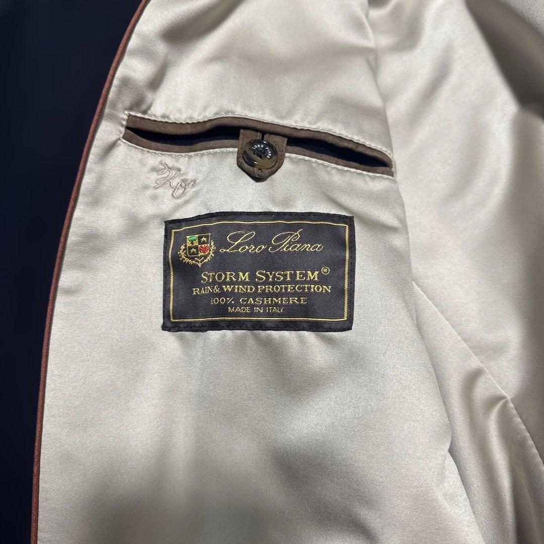 Loro Piana ステンカラーコート ネイビー