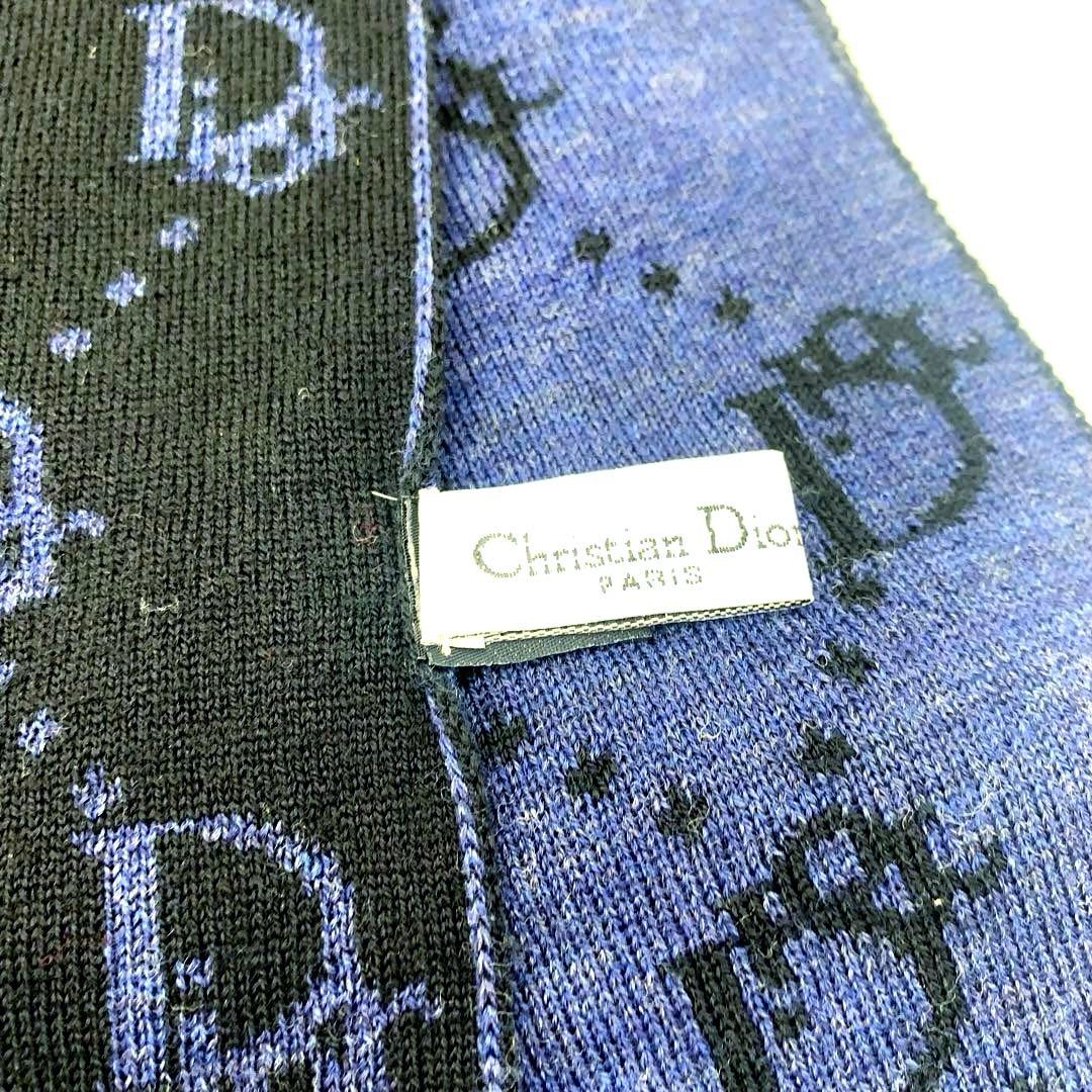 Christian Diorクリスチャンディオールトロッター柄ウールマフラー